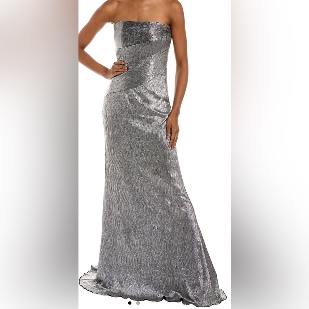 Brand New Rene Ruiz Strapless Metallic Gown